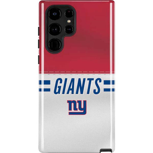 NFL New York Giants White Striped Galaxy S25 Ultra Impact Case